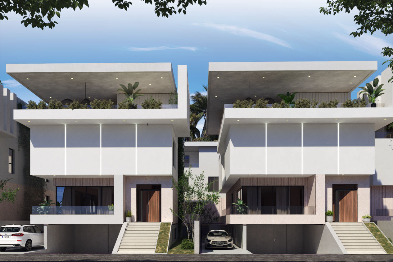 two modern homes on 3 levels